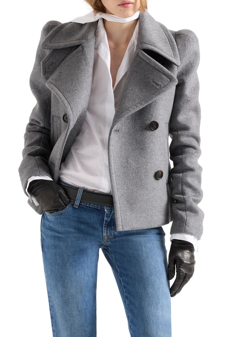 Double Breasted Wool Blend Coat, Main, color, WOOL BLEND MINK