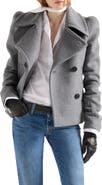 7 For All Mankind Double Breasted Wool Blend Coat