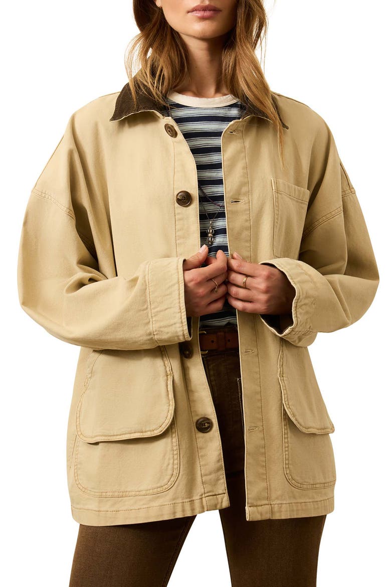 Sunwashed Canvas Barn Jacket, Main, color, SANDY KHAKI