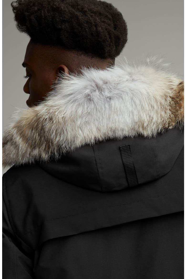 Erickson Down Parka with Genuine Coyote Fur Trim, Alternate, color, BLACK