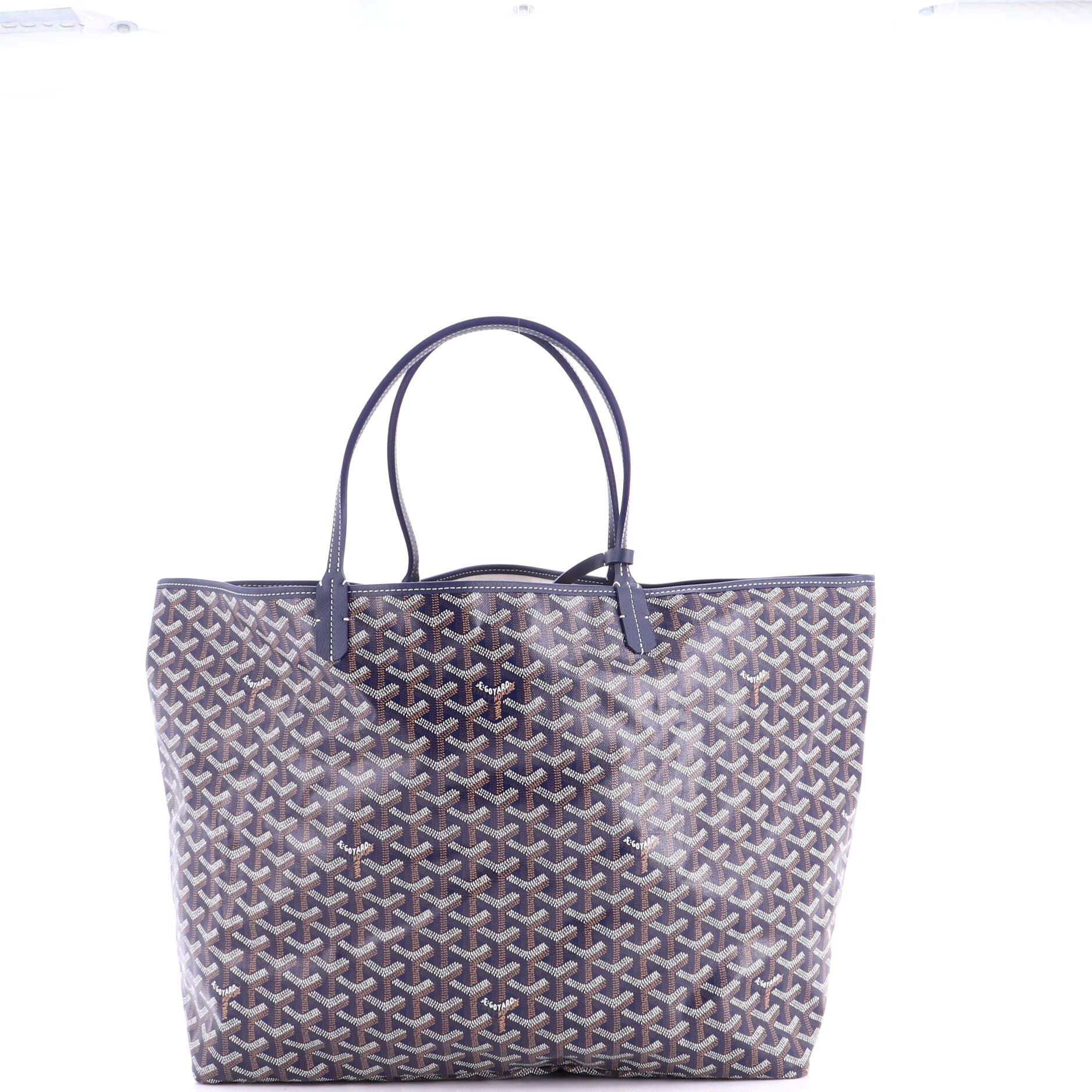 Pre-Owned Goyard Saint Louis Tote Coated Canvas GM, Main, color, Blue