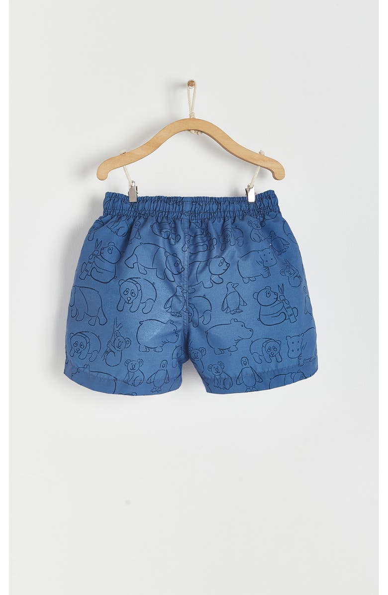 Babycottons Premium Quality Panda Swim Trunks for Toddler, Alternate, color, Blue