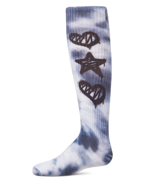 Tie Dye Graffiti Shapes Knee High Socks (Little Kid & Big Kid)