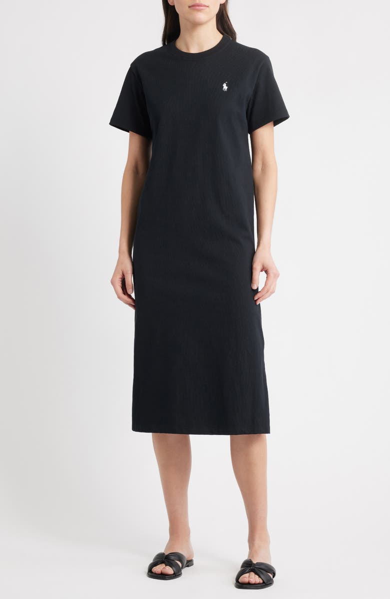 Polo Ralph Lauren Logo Embroidered Cotton Jersey T-Shirt Dress, Main, color, 