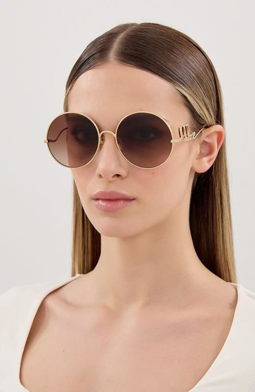 Chloé Iconic Round Metal Sunglasses In Gold