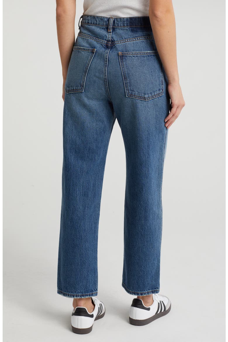 The Barrel Straight Leg Jeans, Alternate, color, SADDLE WASH