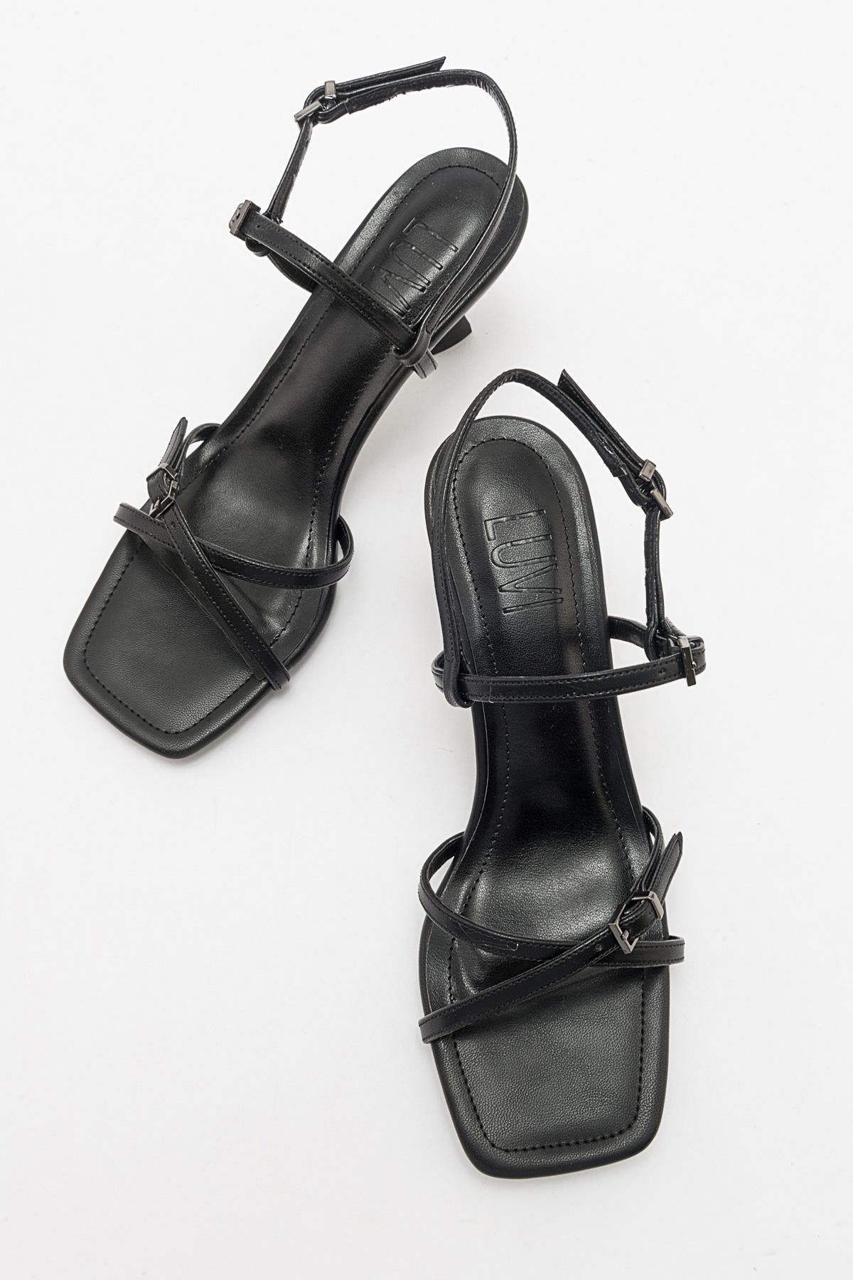 Prologue Shoes Nebel Strappy Stiletto Sandal, Alternate, color, Black