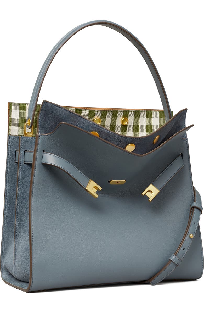 Tory Burch Lee Radziwill Leather Double Bag, Alternate, color,