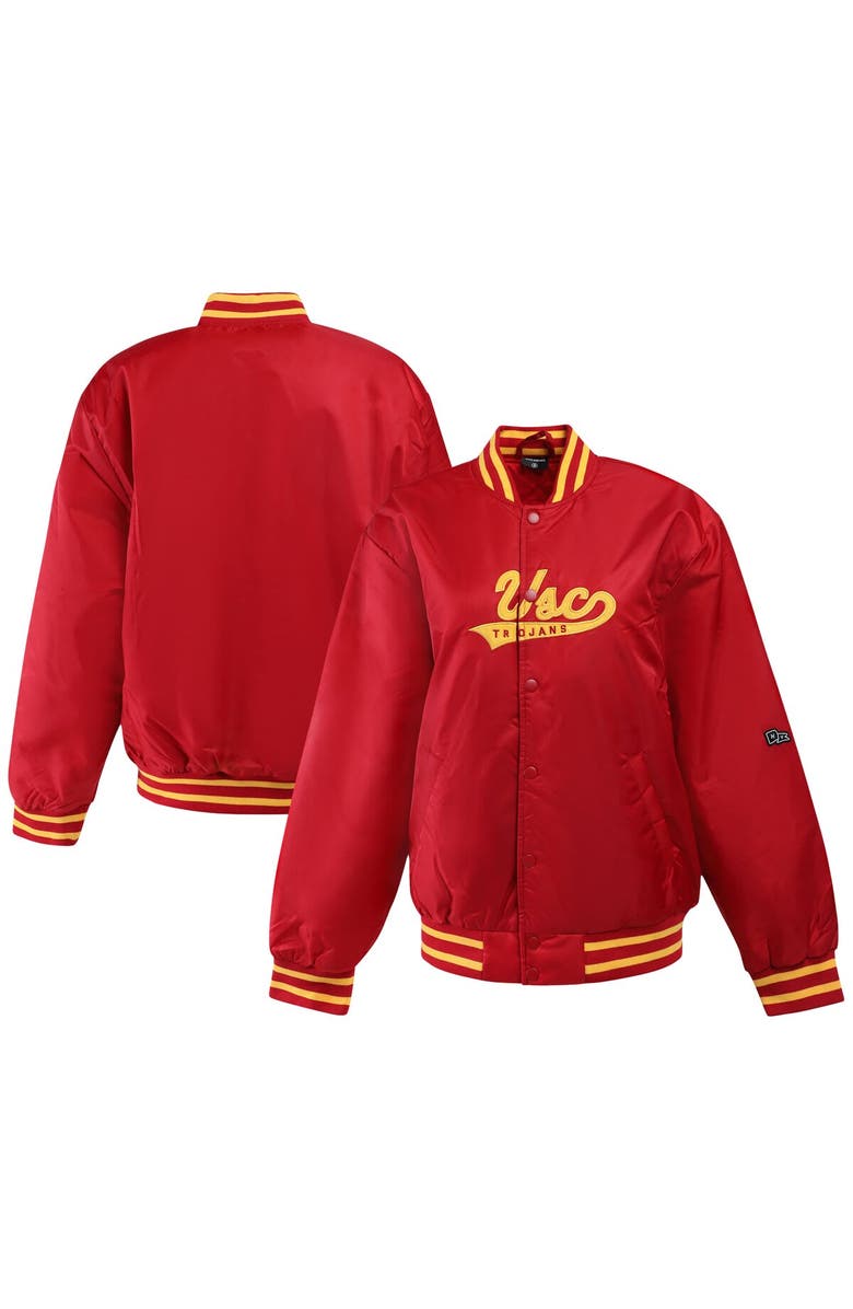 Hype and Vice Women's Hype and Vice Cardinal USC Trojans A-Game Varsity Full-Snap Jacket, Main, color, Cardinal