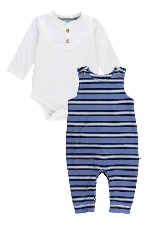Stripe Romper & Henley Bodysuit Set (Baby)
