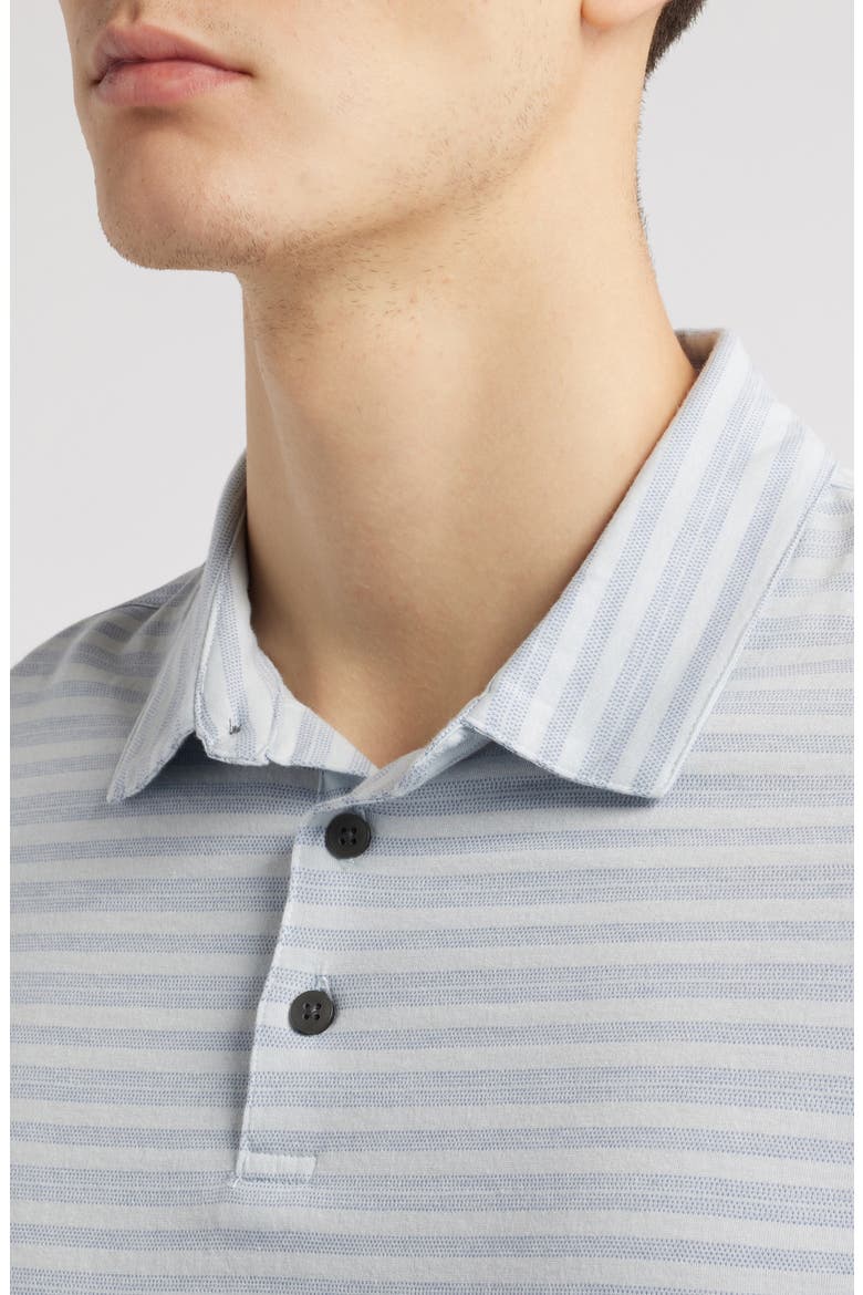 Homebrook Stripe Cotton Blend Polo, Alternate, color, LIGHT BLUE