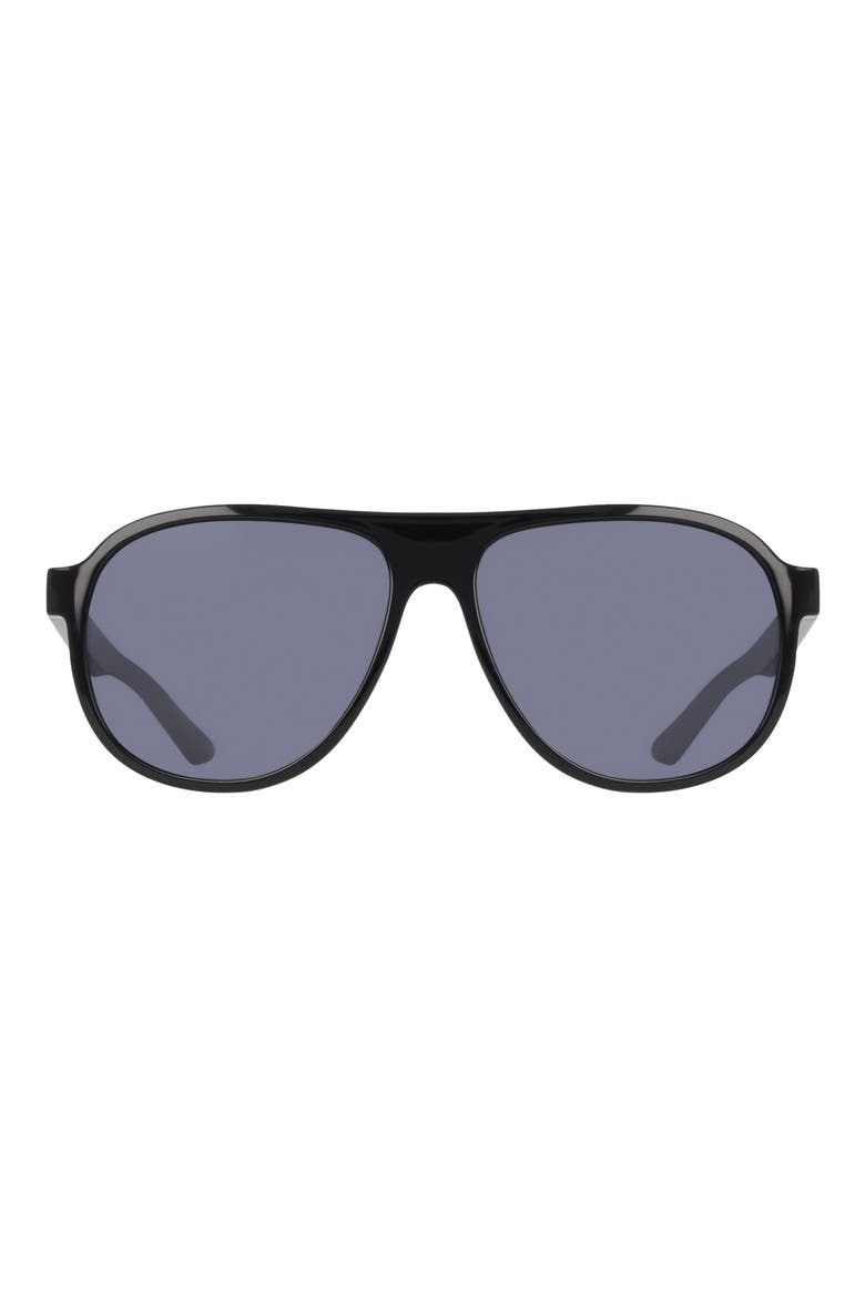 Vintage Icon 59mm Aviator Sunglasses, Main, color, BLACK / GREY