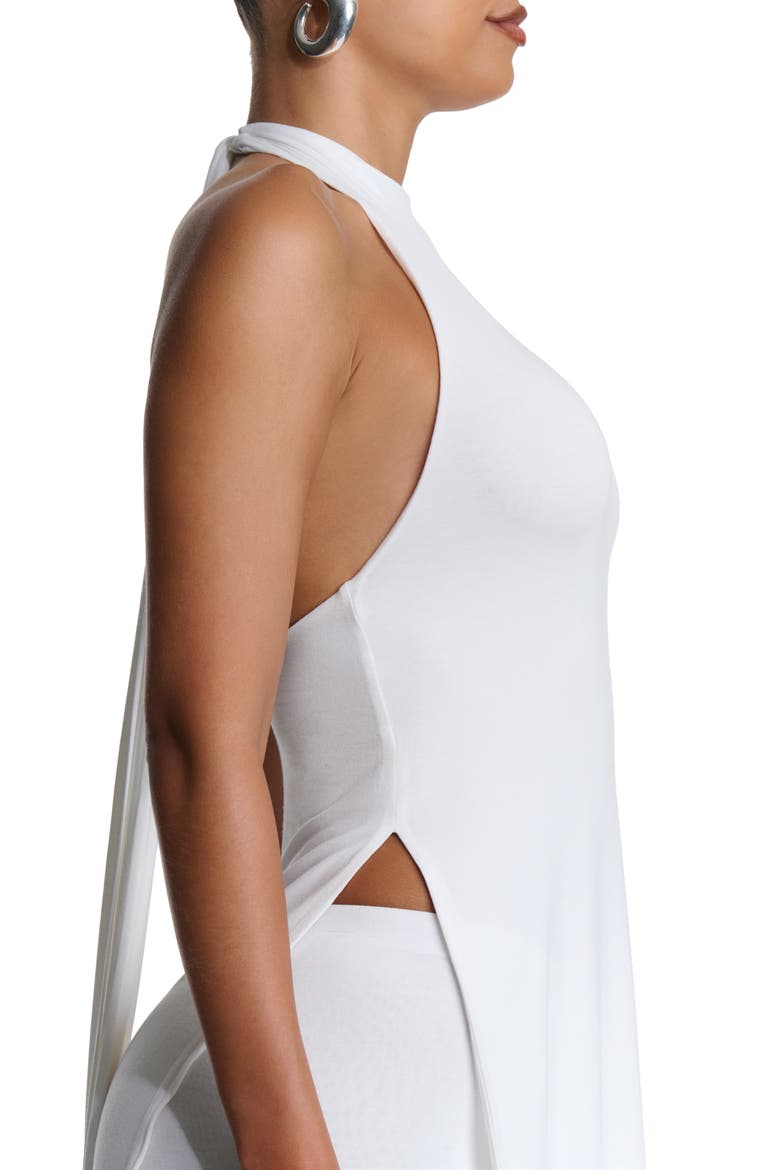 Longline Halter Tunic, Alternate, color, WHITE