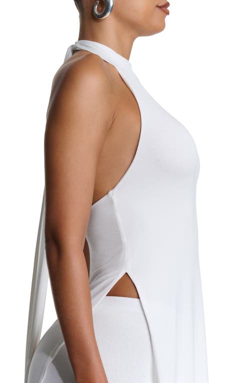 Naked Wardrobe Longline Halter Tunic In White