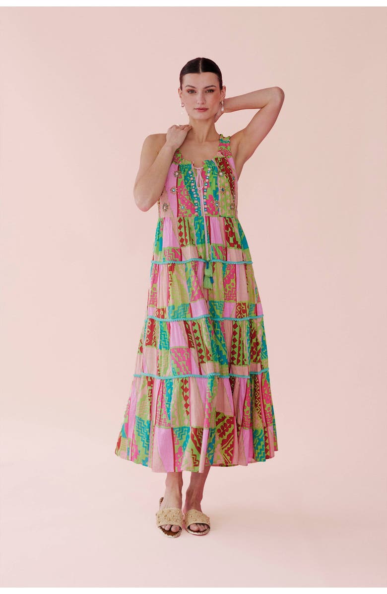 GUADALUPE DESIGN Pegasus Flower Dress, Main, color, Pink