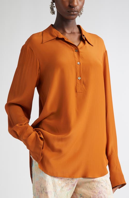 Dries Van Noten 'chowy' Long Sleeves Pointed Collar Shirt In Yellow
