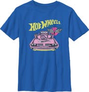 Hot Wheels Boys' Rodger Dodger Retro Racing Flags Short Sleeve Graphic T-Shirt