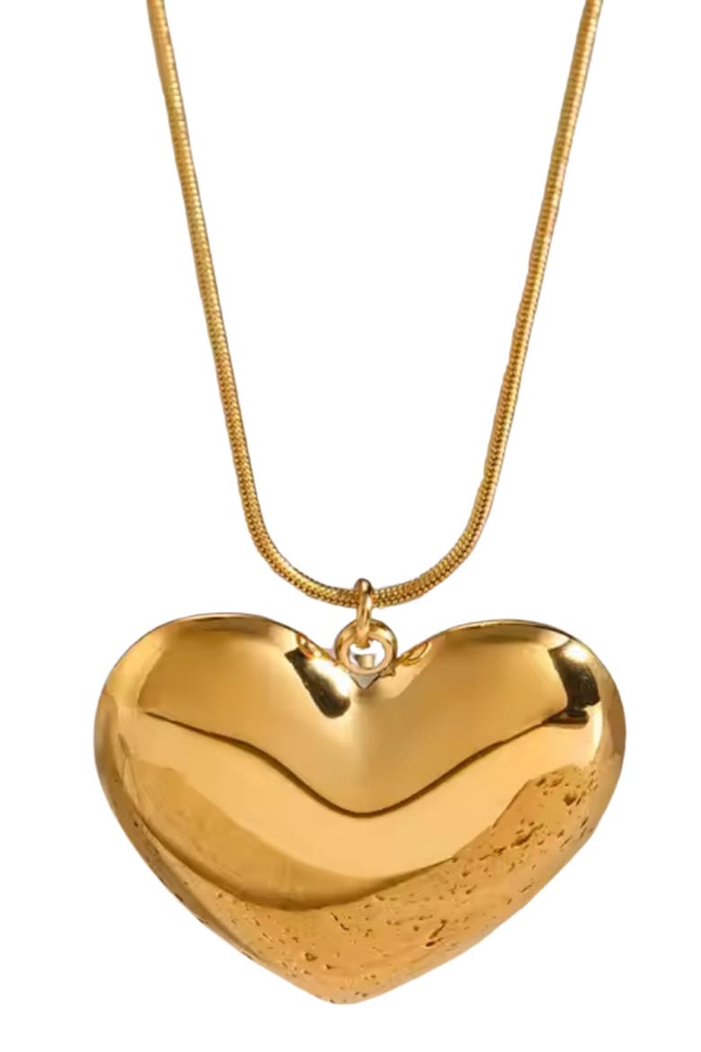 Heart of Gold Pendant Necklace, Alternate, color, GOLD