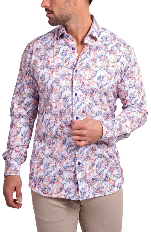 Maceoo Fibonacci Ascension Contemporary Fit Button-up Shirt In White