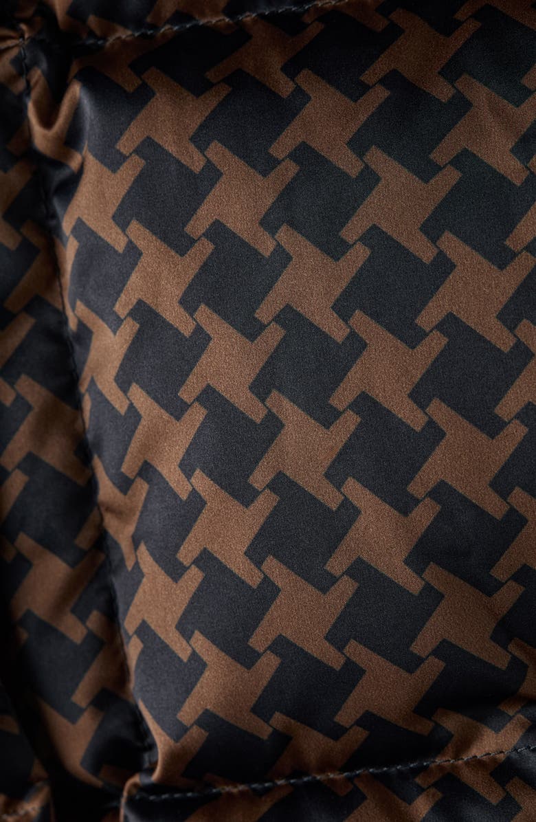 Rhone Water Repellent Houndstooth Check 650 Fill Power Down Vest, Alternate, color, Chestnut Brown Houndstooth