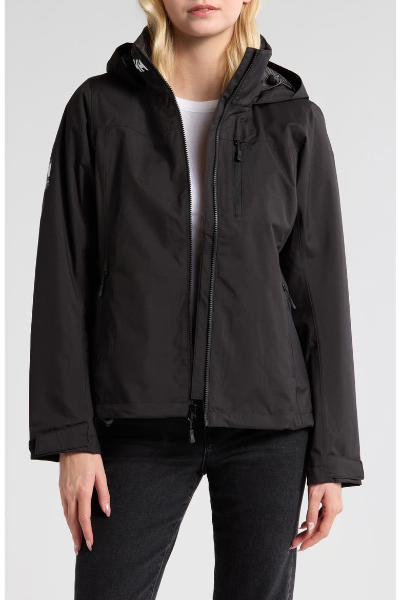 Crew 2.0 Waterproof Midlayer Hooded Sailing Jacket, Main, color, BLACK