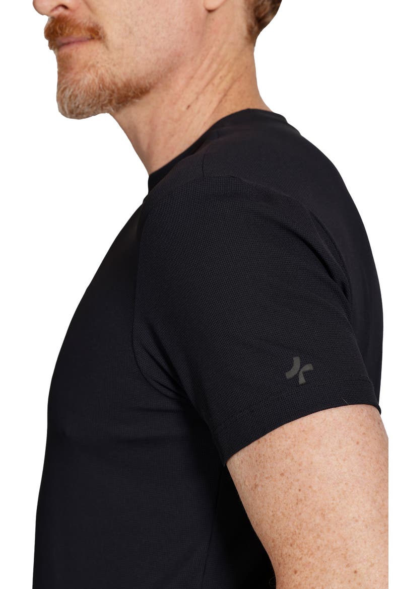 Piquet Everyday Tech T-Shirt, Alternate, color, Black