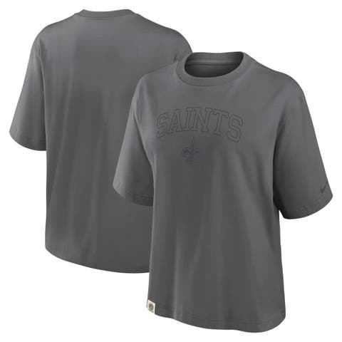 Women's Nike Charcoal New Orleans Saints Glory Arch Boxy T-Shirt