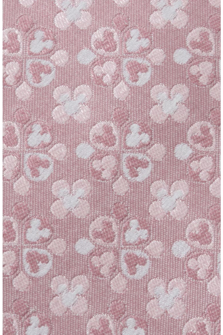 x Disney Mickey Mouse Floral Silk Tie, Alternate, color, PINK