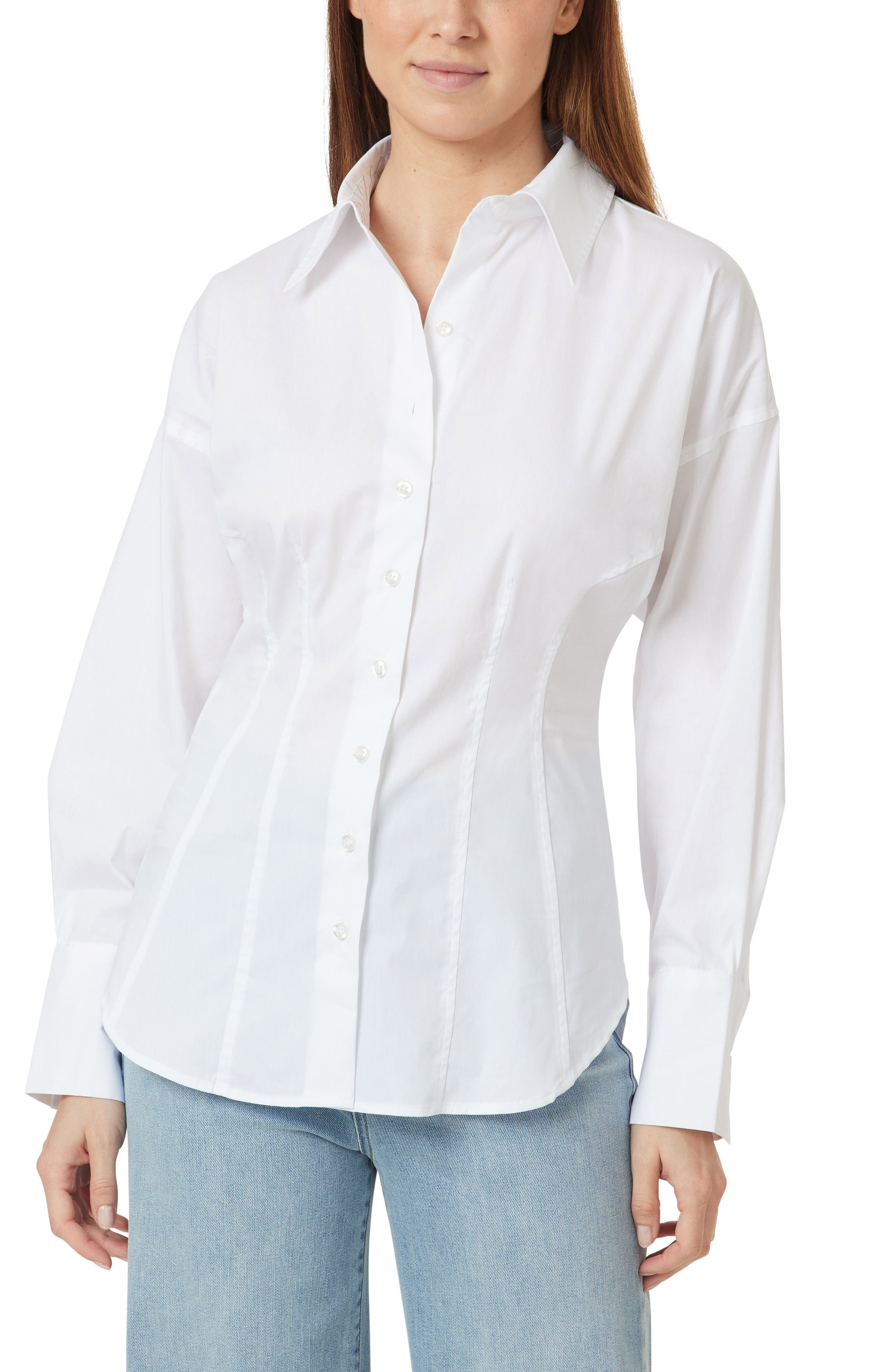 Habitual Fitted Cotton Blend Button-Up Shirt