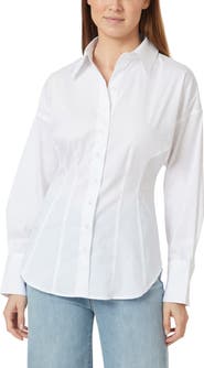 Habitual Fitted Cotton Blend Button-Up Shirt