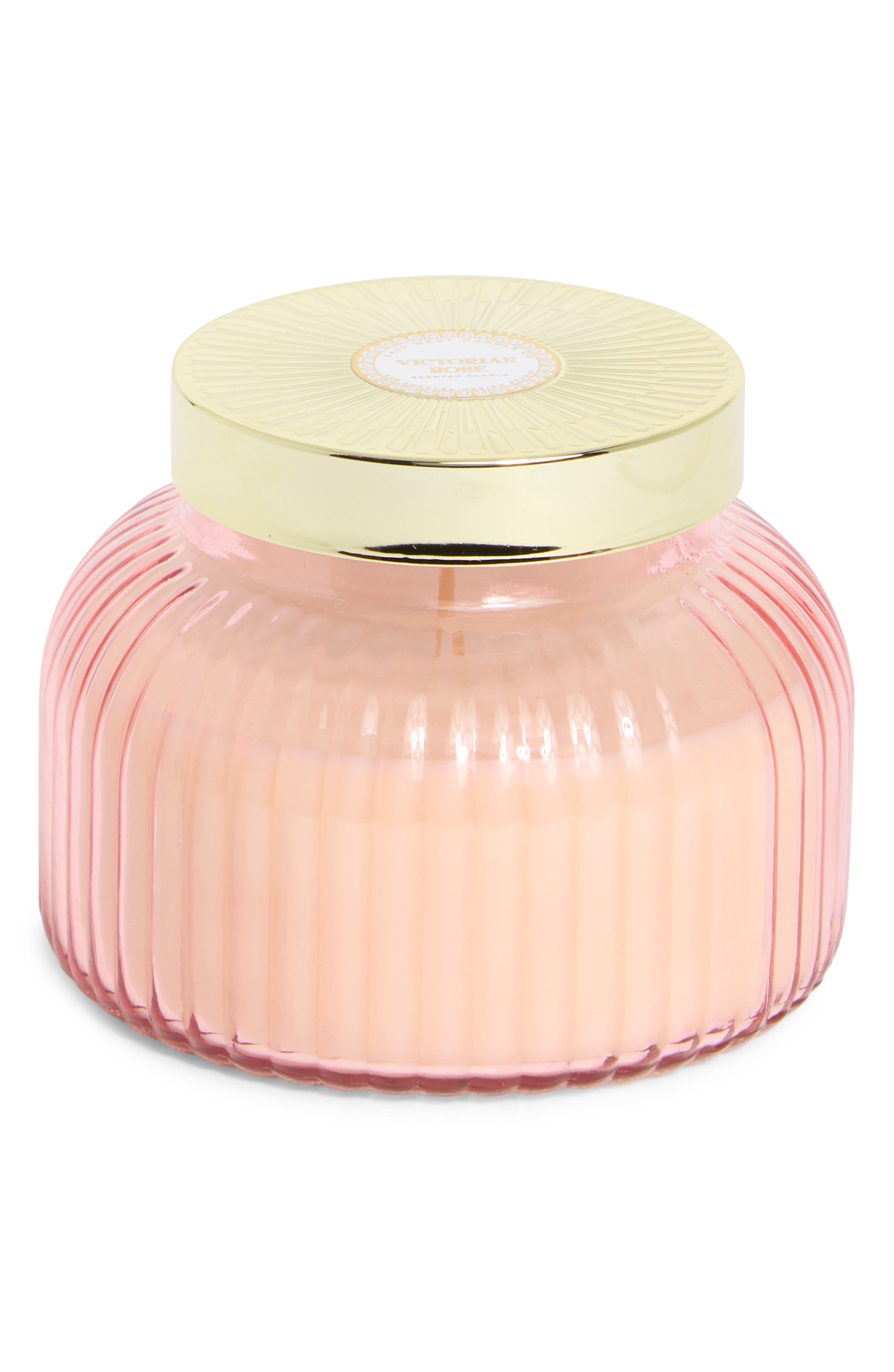 PORTOFINO CANDLES Parisian Rouge Ribbed Garden Jar Candle