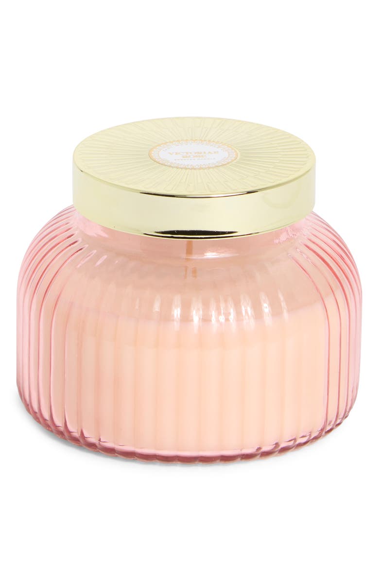 PORTOFINO CANDLES Parisian Rouge Ribbed Garden Jar Candle, Main, color, Parisian Rouge