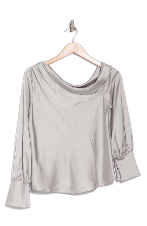 RENEE C RENEE C ASYMMETRICAL DROP SHOULDER SATIN TOP