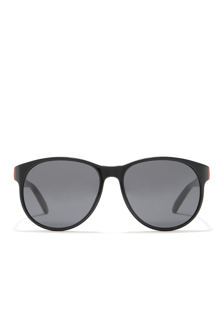 55mm Round Sunglasses, Main, color, SHY MLTLY BLK GRN RED BLK