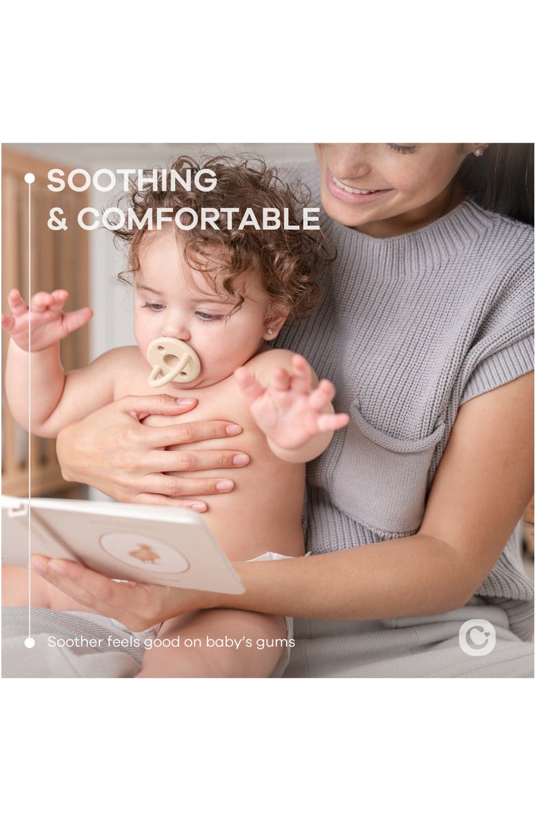 Comfy Cubs Pacifiers, 5 Pack, Alternate, color, Multicolor Neutral