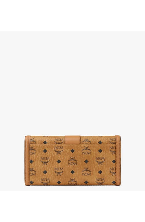 Mcm Tracy Chain Wallet In Visetos In Brown