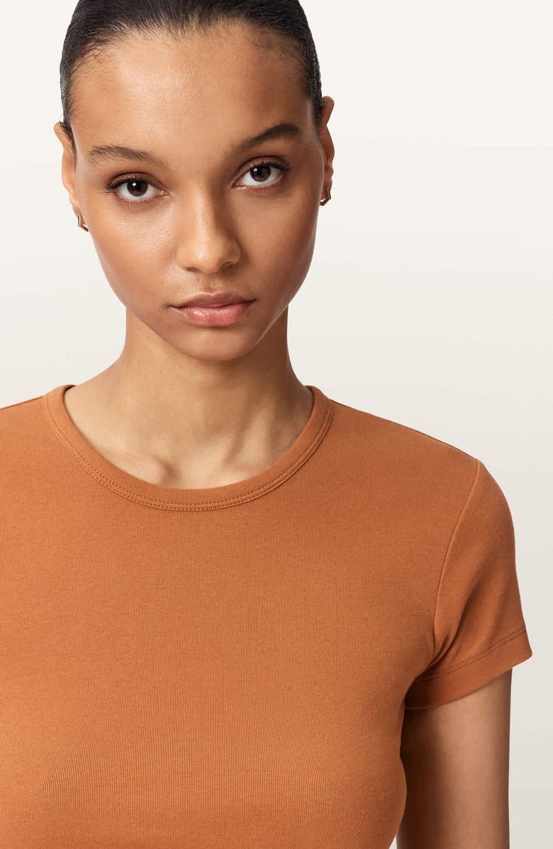 AllSaints Stevie Cotton T-Shirt, Alternate, color, Pecan Brown