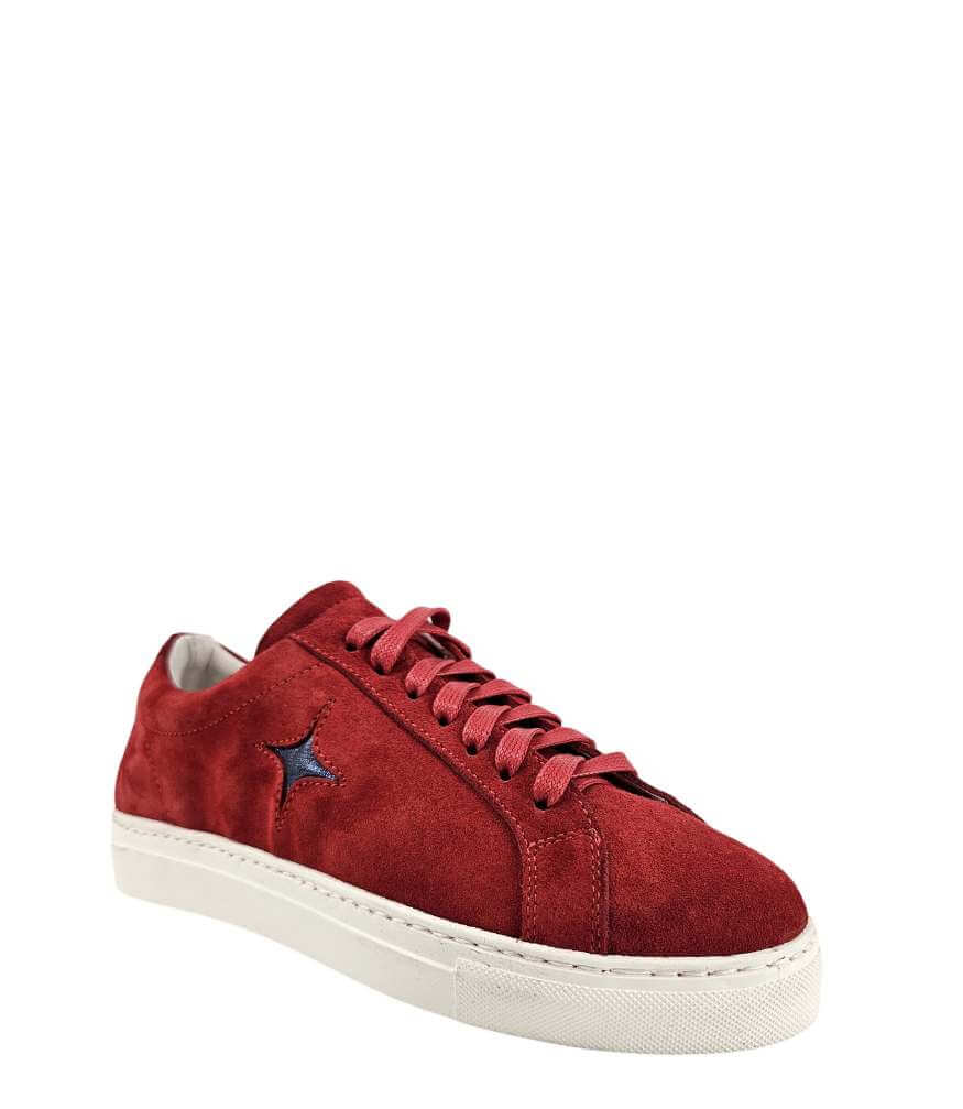Sirius Star Suede Sneaker, Alternate, color, RED
