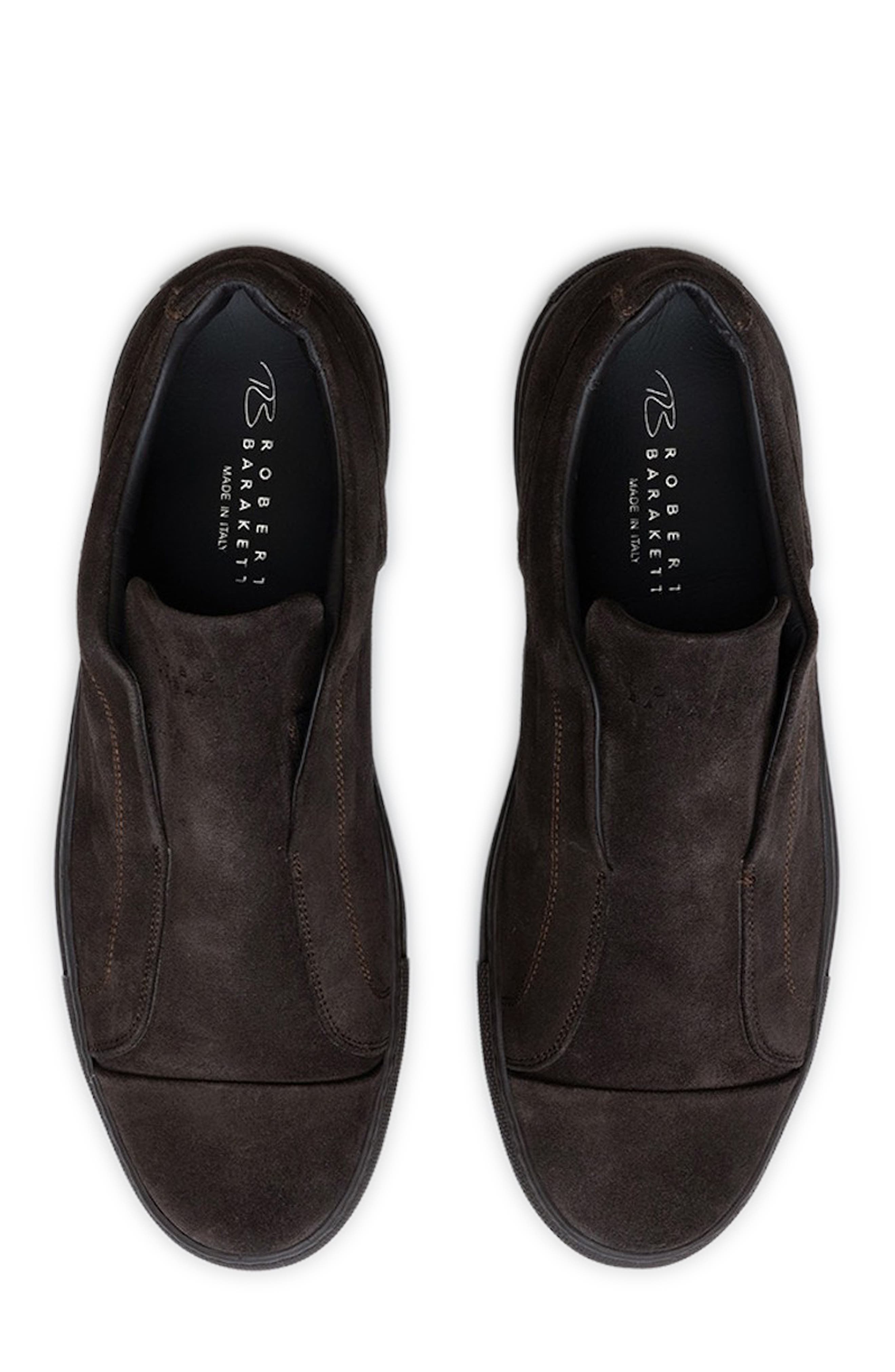 Robert Barakett Catro Laceless Suede Slip-On Sneaker, Alternate, color, Brown