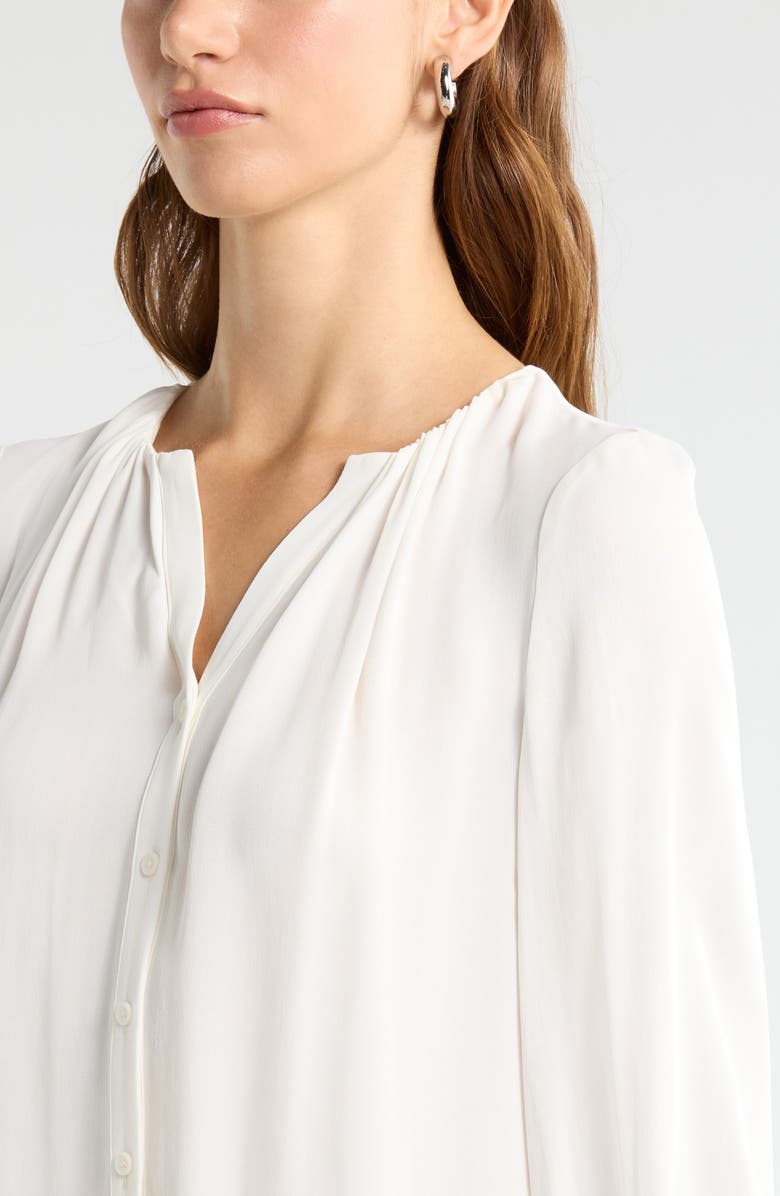 Nordstrom V-Neck Button-Up Top, Alternate, color, Ivory Tofu