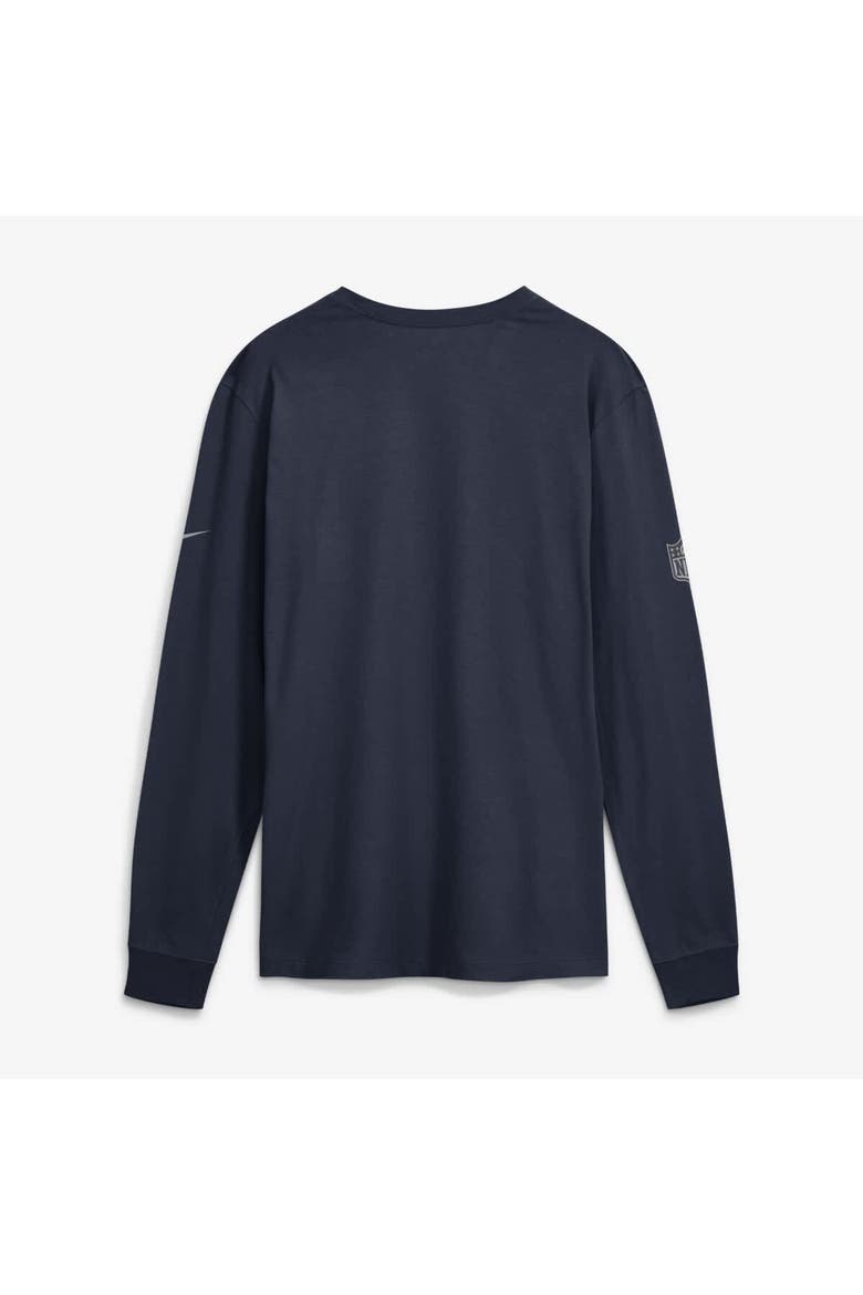 Men's Nike Navy Chicago Bears Sideline Bold Arch Star Dri-FIT Long Sleeve T-Shirt, Alternate, color, Navy