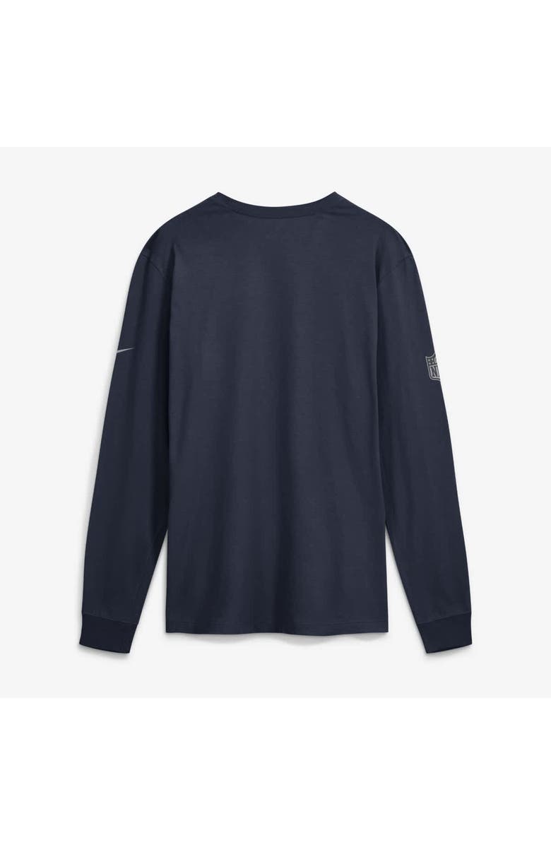Nike Men's Nike Navy Chicago Bears Sideline Bold Arch Star Dri-FIT Long Sleeve T-Shirt, Alternate, color, Navy