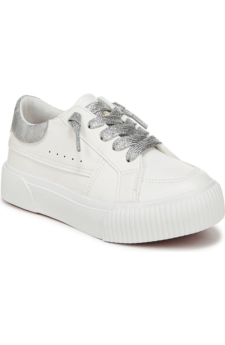 Blowfish Malibu Kids' Cambria Sneaker, Main, color, White/ Silver