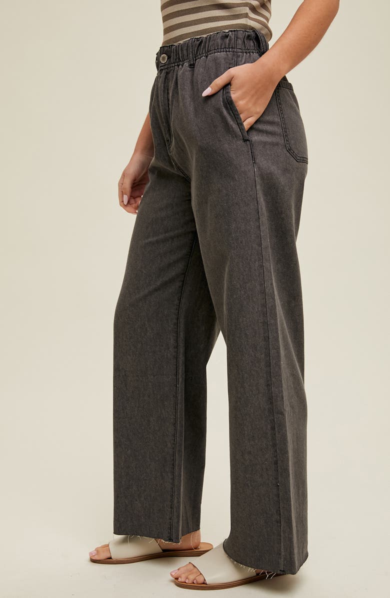 WISHLIST Raw Hem Wide Leg Jeans, Alternate, color, Charcoal