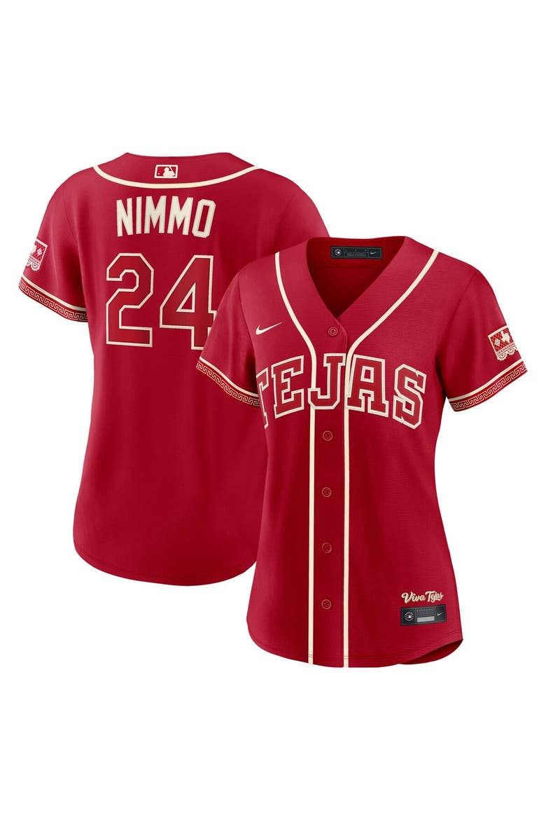 Women's Nike Brandon Nimmo Red Texas Rangers 2026 City Connect Stadium Jersey, Main, color, Red