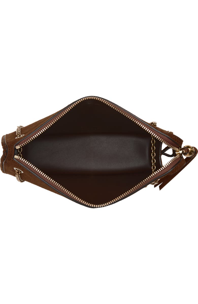 Etro Suede Crossbody Bag, Alternate, color, Ochre