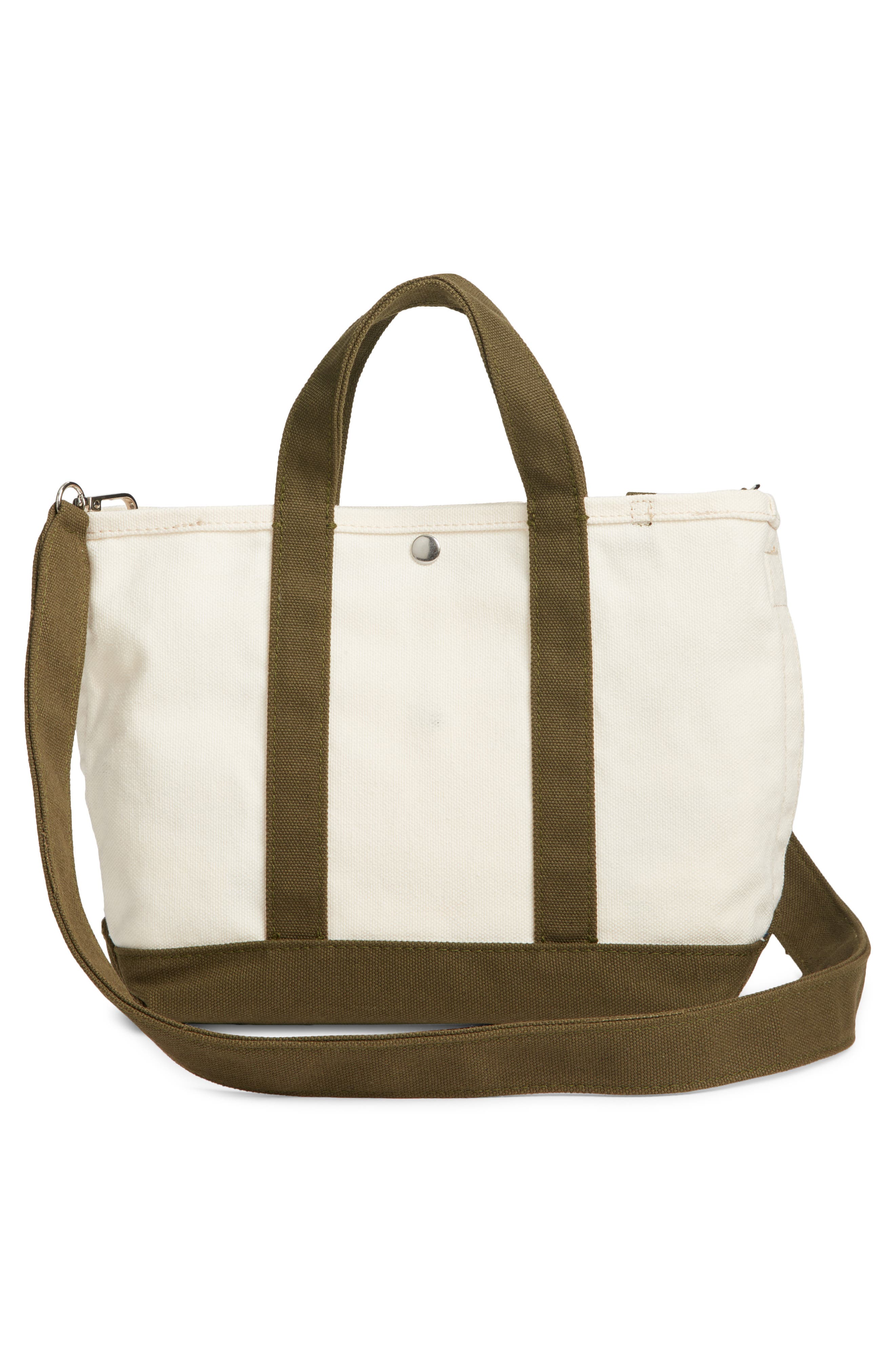 Small 125th Anniversary Structured Tote, Alternate, color, BEIGE BEACH- OLIVE NIGHT