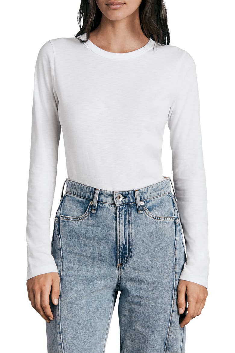 The Long Sleeve Tee, Main, color, BRIGHTWHT