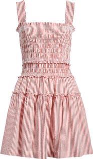 Hill House Home The Azaelea Nap® Fit & Flare Seersucker Minidress