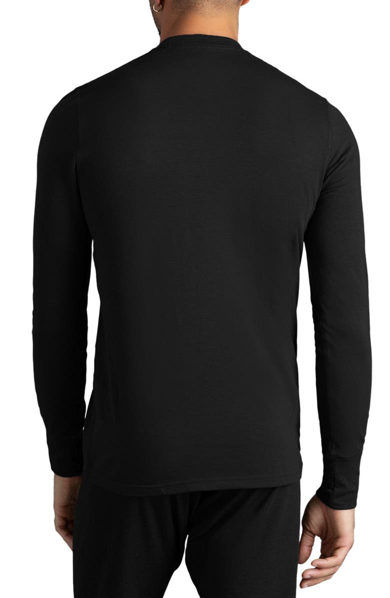 Watson's Men's Heat Baselayer Thermal Long Sleeve Crew Undershirt, Alternate, color, Black